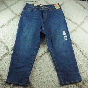 Levis Wedgie Straight Leg Jeans Womens 18 High Rise Button Fly Denim NEW NWT